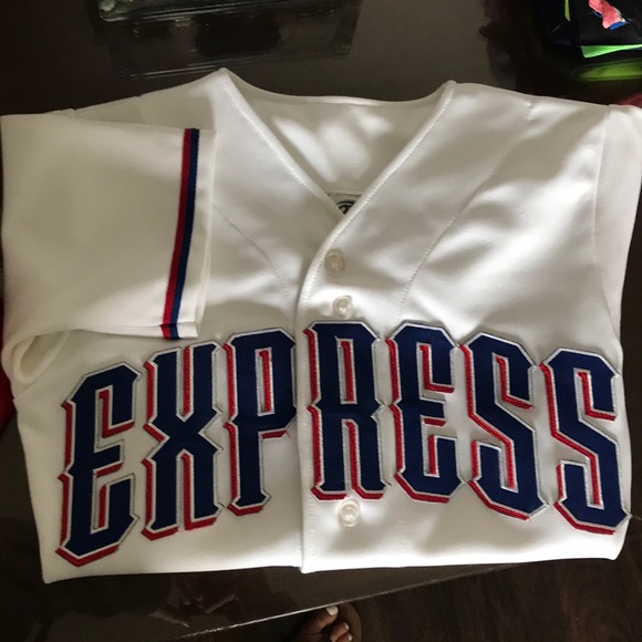 Tops - Express Baseball Jersey❤️🤍💙